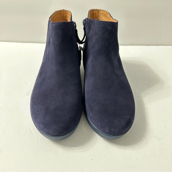 Fitflop Sumi Booties Blue Suede Size 8.5 Walking Comfort Slip Resistant - Picture 3 of 10